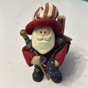 Vintage crazy mountain figurine stars stripes